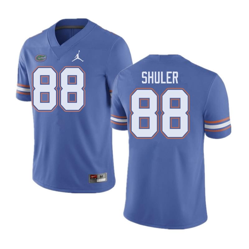 NCAA Florida Gators Adam Shuler Men's #88 Jordan Brand Blue Stitched Authentic College Football Jersey QGO5064CV